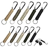 【Weite Anwendung】Nylon Metall Schnalle Paracord Schlüsselanhänger ist perfekt für Camper, Backpacker, Reisende und Abenteurer. Outdoor Schnalle Schlüsselanhänger ist der ideale Begleiter für alle Arten von Outdoor-Aktivitäten, geeignet für Radfahren, Wandern, Camping, Trekking, Reisen, etc.