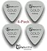 Gravity Gold Series Guitar Picks - Perfect For Beginners & Professionals | Pack of 4