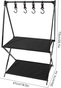 Amazon.co.jp: キャンプスタンド | 折りたたみ収納ラック多層 Amazon.co.jp: キャンプスタンド | 折りたたみ収納ラック多層