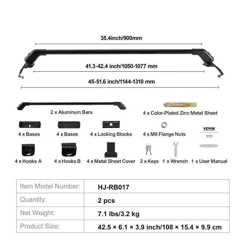 Barras transversales universales para coche sin rieles solucion de 70kg 2