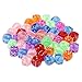 Produktbild 50er Set Mini Perlen Acryl Beads Bastelperlen Würfel Spacher Perlen Dekoperlen Kinderschmuck