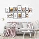 bomoe 18er Bilderrahmen Set – 6x 10x15 cm, 4x 13x18 cm, 4x 18x24 cm, 4x 20x30 cm Fotowand Bilder Set Holz & Kunststoffglas Holzbilderrahmen mit Passepartout Schwarz