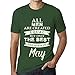Produktbild Herren Tee Männer Vintage T-Shirt Born in May Gras grün