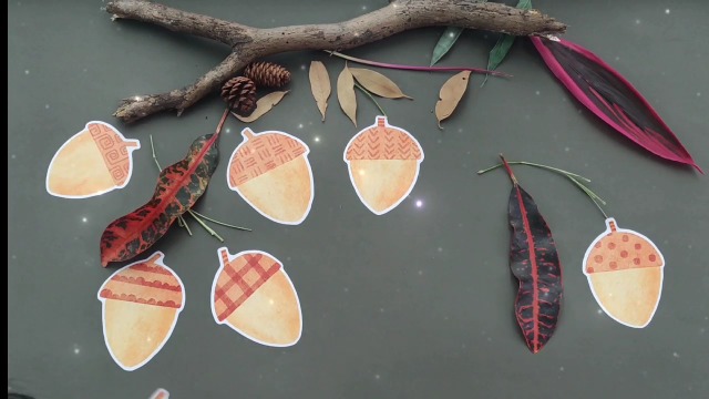 Vinilos Decorativos de Bellotas para Pared Infantil miniatura 7