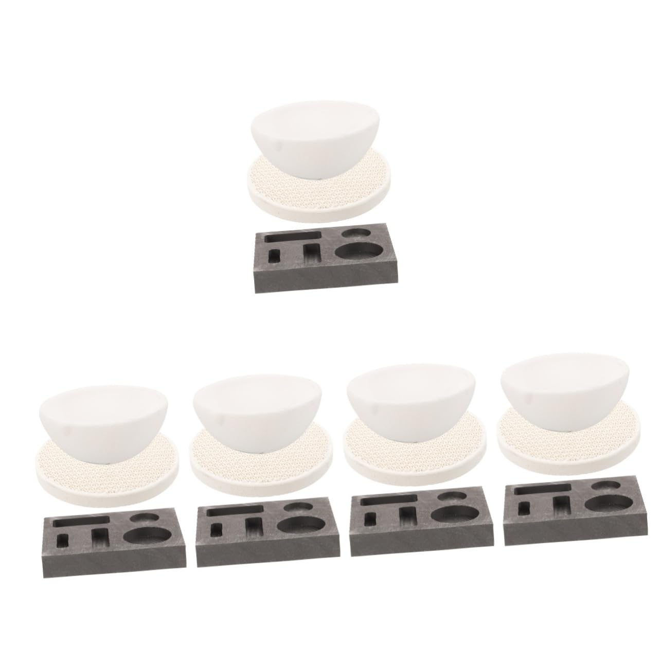 Angoily 1 Set Set Graphite Ingot Set Reusable Melting Casting Tools for Gold Silver Portable Melting Bowl with and Impact for Alloys