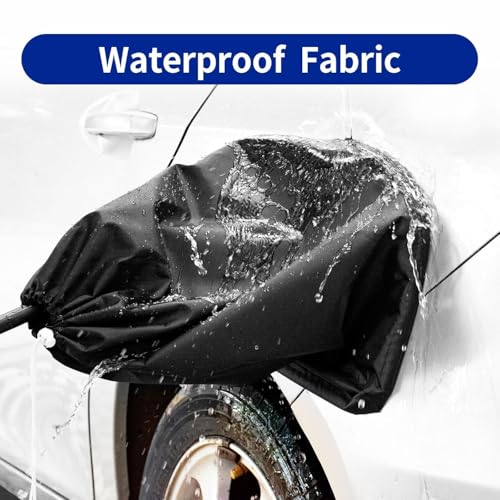 Image of EV MASTER Waterproof EV Charging Port Cover Magnetic Weatherproof Shield for Outdoor Charging | Protects EV Charging Tram from Rain, Dust & Snow | Universal Fit with Velcro Tight Seal