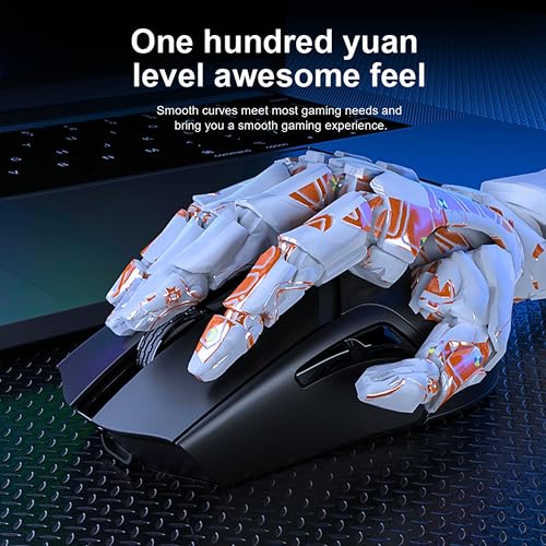 Image of Aula F813 Wired & Wireless Gaming Mouse | Adjustable Effect & 800-4800DPI With 8 Keys | Polling Rate 500Hz, 400mA Batteries Capacity With 1.5M Type-C Soft Braided Cable | Compatible With Windows & Mac