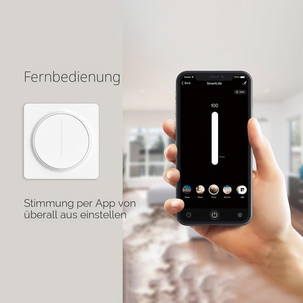 für Tuya WIFI/-Zigbee Smart Dimmer Schalter Touch Dimmen Wand Schalter, APP Fernbedienung, Funktioniert Mit für Tuya, Smart Leben (WiFi)