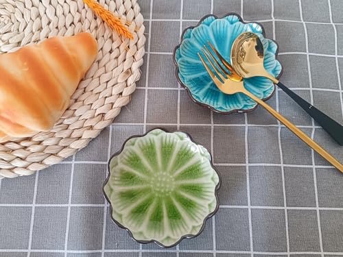 Image of Ceramic Spoon Rest for Stove Top, Flower Cute Spoon Rest for Kitchen Counter, Cooking Spoon Holder for Kitchen Counter, Utensil Rest Spatula Rest Ladle Holder Tong Rest, 1 PC (Crack Deco, Fruit Green)