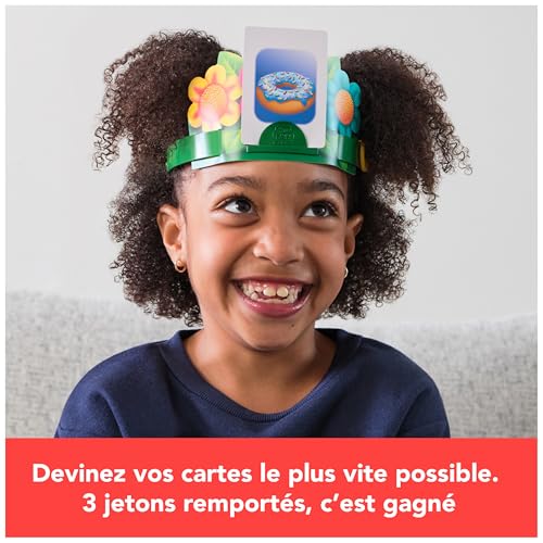 Devine Tête Classique - Jeu de Société Famille - Bandeaux et Devinettes - Devinez L’Illustration De La Carte Qui Est sur Votre Tête - Jeu De Cartes - Version Française - Jouet Enfant 6 Ans et +