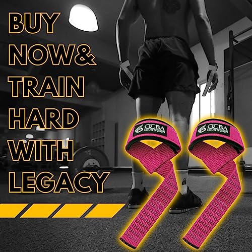 OCBA Wrist Straps Wraps for Weightlifting Heavy Duty Wrist Wraps Cotton Padded Gym Wrist Supports Bodybuilding Powerlifting Fitness Grips One Size Fits All with Thumb Support (Pink) - Image 3