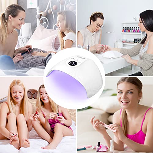 NAILGIRLS Uv Led Lamp, 75W Uv Light For Nails Professional Nail Dryer For Gel Nail Polish Curing Lamp With 3 Timers Auto Sensor, White - Image 7