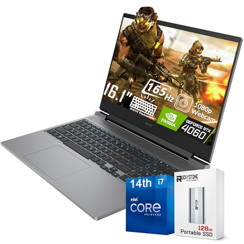 HP OMEN 16 Gaming Laptop, 16.1 165Hz FHD LED Display, Core i7-14650HX(>i9-13900H, 5.20 GHz), GeForce RTX 4060, 1 Zone RGB Backlit Keyboard, 1080p Webcam, Windows 11 Pro, Gray(16GB DDR5 RAM | 1TB SS...