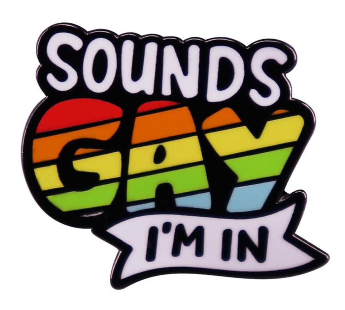 TVMFAMSounds Gay I'm In Brooch Rainbow Pride Enamel Pins LGBTQ Pride Enamel Lapel Pin Lesbian Gay Pride Badge Pride Jewelry for Clothes Hat Backpack Accessory Gifts