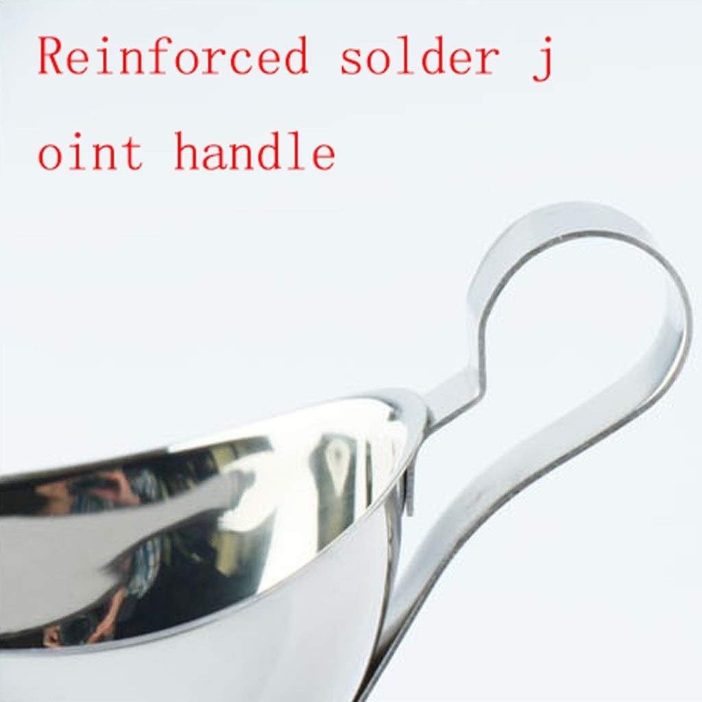 Saucer Gravy Sauce Boat Gravy Boat Stainless Steel Gravy Boat, Stainless Steel Saucier with Ergonomic Handle and Big Dripless Lip Spout Sauce Boat Dish(S)