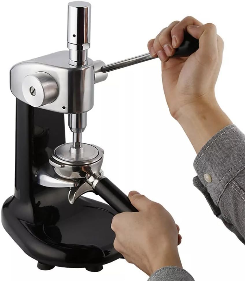 Coffee Tamper Pulverizer,Stainless Steel Manual Coffee Tamper, Coffee Bean Press Tamper, Dynamometric Tamper Black Coffee Power Tamper for Kitchen, Coffee Shop, Western Restaurant