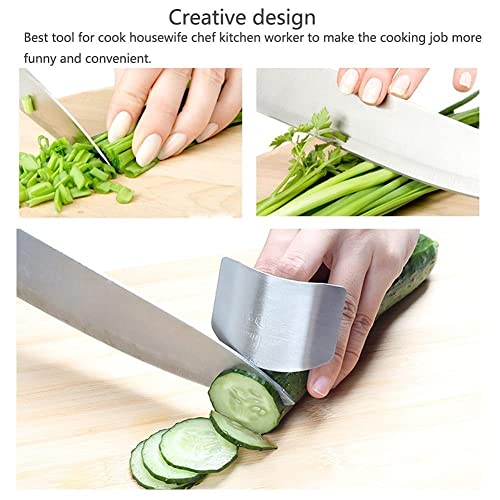 Stainless Steel Finger Guards for Cutting, Hand Protector Finger Protector Avoid Injury When Cutting Vegetables, Meat, Slicing and Dicing Safe Chopping Tools. - Image 4