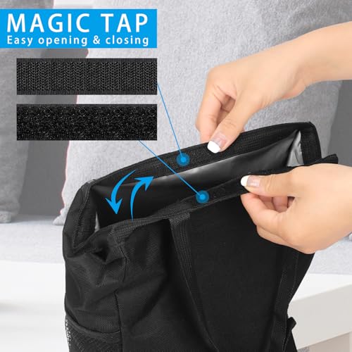 Image of Homelove Hanging Car Trash Can with 4 Storage Pockets, Waterproof Leakproof Oxford Auto Garbage Bag, Adjustable Garbage Bag, Foldable Car Trash Bin Fit for Truck, SUV, Home, Office