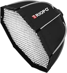 Triopo 120cm K120 Foldable Portable Bowens Mount Octagon Softbox for Studio Flash Strobe LED Lights + Carrying Bag + Grid (2nd Generation) | 1-Yr Warranty
