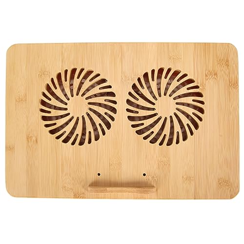 Bewinner USB 2.0 Bamboo Laptop Cooling Pad, Almohadillas Antideslizantes de Silicona Laptop PC...