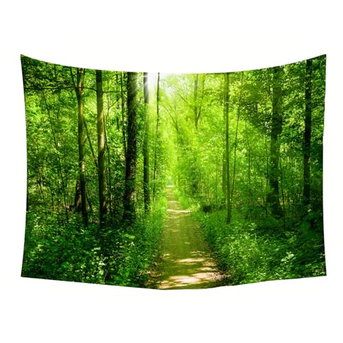 Tapiz de bosque verde para decorar el dormitorio infantil y crear un ambiente natural en casa 5