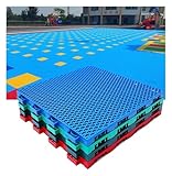 DXZXDJIU Modulare ineinandergreifende Bodenfliesen, Outdoor-Sportbodenbelag, modular, ineinander greifend, Basketballplatz, Tennisplatz, Volleyballplatz, Badmintonplatz, DIY, 30,6 cm(Orange)