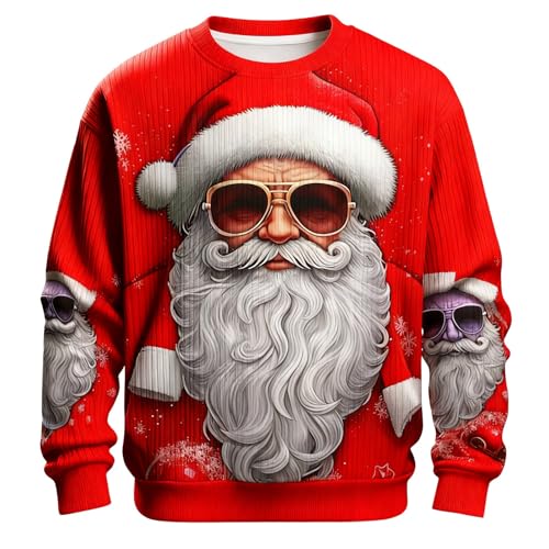 2025 Christmas Sweater Herren Damen, hässliche Weihnachtspullover...