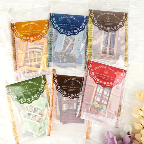 RISF 60 unidades láser para ventana de flores huecas para scrapbook, pegatinas 3D para álbumes de recortes, fondo ventana, marco de scrapbooking, papel para libros de recortes, pegatinas para