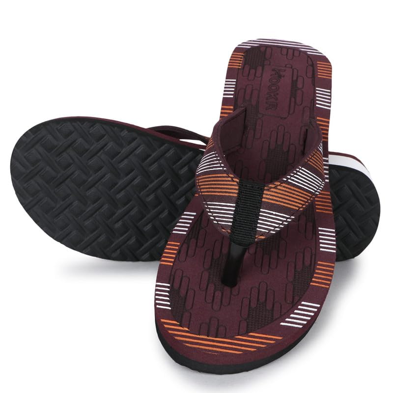 HOOKR Light Weight Super Soft Comfortable And Stylish Trending Slippers Flipflop | Anti Skid | Daily Use Chappal For Women & Girls-Article.404_Brown_Size 4 (B0DHCMPXQG) Amazon Price History, Amazon Price Tracker