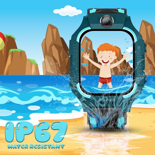 Image of GameSir Q18 Kids Smart Watch, 2G /3G Connectivity, Voice Calling, GPS Tracker, Two-Way Calling, SOS Function, Camera & Water Rasistence, Smartwatch for Kids - Boys & Girls - (Green)