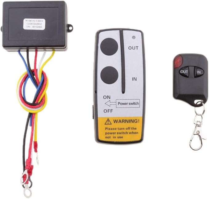 Baoblaze 12V/24V Winch Remote Control Kit Switch Handset for Car UTV ATV SUV KLS-998X for Trailer Hydraulic Pump Lift Jack