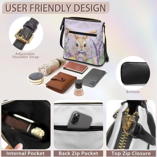 Image of Leather Purses for Women, Leather Hobo Bags for Women Travel Sling Purse Triple Zippered Pockets Shoulder Bag