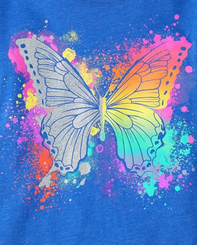 Image of The Children's Place Girls' Unicorns,Sports,Butterflies Long Sleeve Graphic T-Shirts,2 Pack