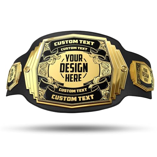 Regal 6lb Ultimate Custom Championship Trophy Belt (Gold/Black)