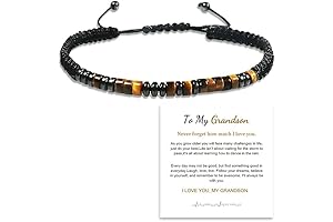 Encouraging Graduation Gift for Grandson: Morse Code Bracelet with Heartfelt Message