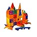 Mag-Genius Award Winning building Magnet Tiles Blocks Clear Colors 3D Brain Building Blocks Set of 108 +15 extra piece set bonus Includes 2 Cars And Free Storage Bin AGE 3 +