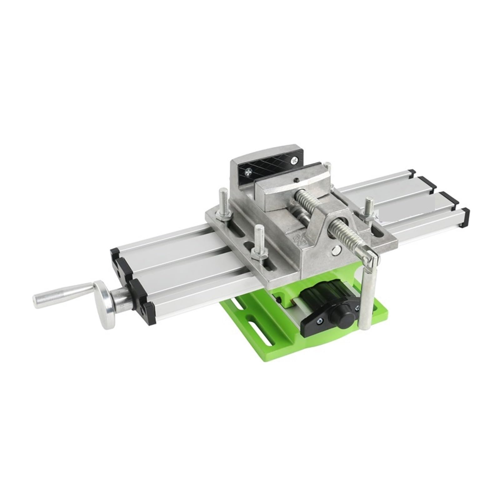Standbohrmaschine, MINI-Multifunktions-Präzisionseinstellungs-Werkbank + 2,5-Zoll-Flachzangen-Schraubstock, Max. 68 Mm Fräsmaschine, Tischbohrmaschine,Elektrowerkzeuge