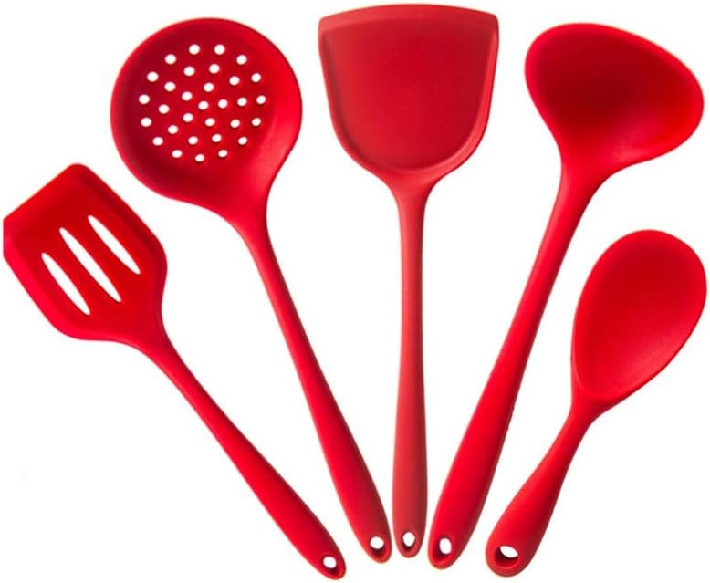 5Pcs Cooking Tools Set Utensils Kitchen Accessories Food Grade Silicone Non-Stick Temperature Resistance Cookware