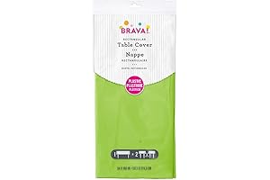 Amscan Kiwi Green Plastic Table Cover - 54" x 108"