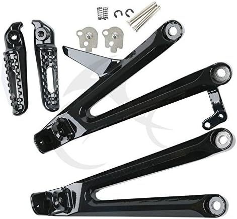 TCT-MOTORPARTS Black Rear Footrest Foot Pegs Set Fits for Honda CBR1000RR 2004-2007 2006 2005