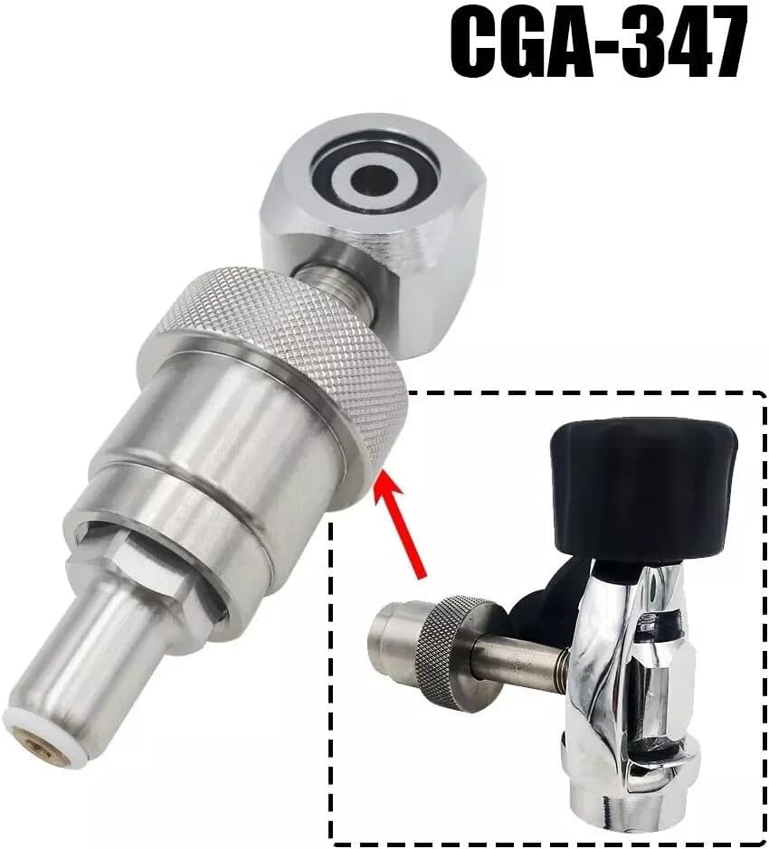 Air Tank Scuba to SCBA Firefighting Cylinder CGA347 Fill Adapter Air Fitting Bottle Connector Diving Cylinder Valve Accessories Inflation Connector CGA347 Compatible with York Adapter
