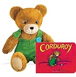 YOTTOY Plush Toy and Book Sets for Babies and Toddlers, Sets Bundle of Baby Toys Stuffed Animal Toys for Toddlers Story Book Collections for Kids Gift Set (Corduroy Bear)
