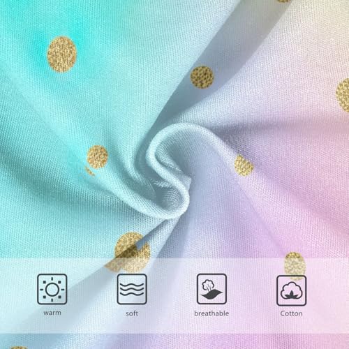 Toddler Girls Underwear 2t Cotton Cute Panties Girl Cartoon Briefs Girls Undies Pastel Rainbow Golden Dots3