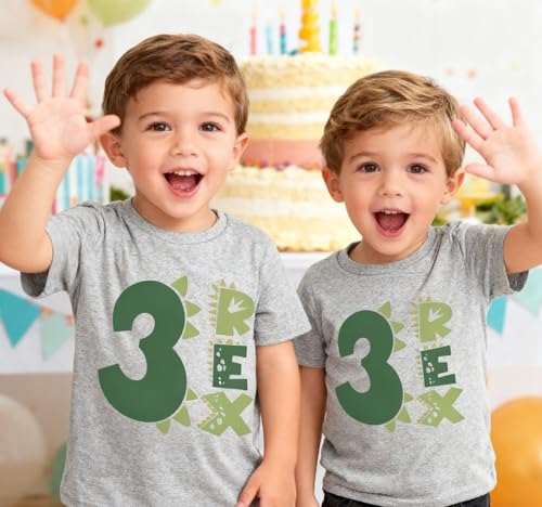 Image of Toddler Boys Girls 3rd Birthday Shirts for Baby Kids 3 Years Old Birthday Outfit for Party Short Sleeve Tshirt
