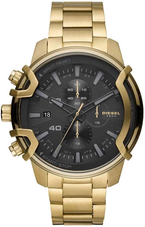 Diesel Griffed DZ4522 Men's Wristwatch, All Year, Gold, gold, Bracelet