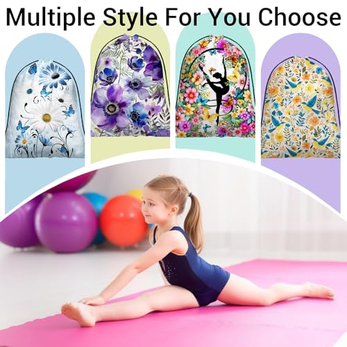 Image of Blossom Wildflowers Gymnastics Grip Bags Small Drawstring Athlete Bag for Sport Dance Gym