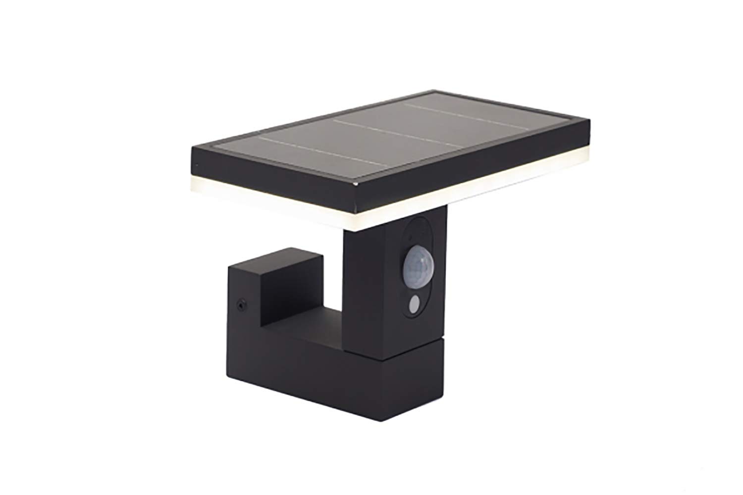 4Lite Anthracite Outdoor Led Rectangular Solar Wall Light With Pir Sensor Ip54 230Lm Die-Cast Aluminium Graphite - Cool White