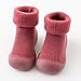 Hausschuhe Anti-Rutsch-Greifer Kleinkind, Anti-Rutsch-Bodenschuhe Für 1~3 Jahre, Atmungsaktives, Warmes, Weiches Fell Innenfleece-Schuhe Für Kinder Baby Mädchen Jungen,Rot,S