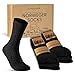 Produktbild 6 Paar Norweger Socken Herren Damen Wintersocken warme Wollsocken 70301T (Schwarz 47-50)