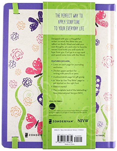 Niv, Holy Bible For Girls, Journal Edition, Hardcover, Purple, Elastic Closure #TOP1